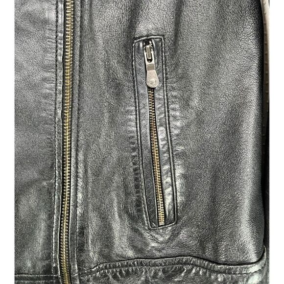 Banana Republic Women's Essential Leather Moto Jacket Asymmetrical Zip Size M - Picture 11 of 12